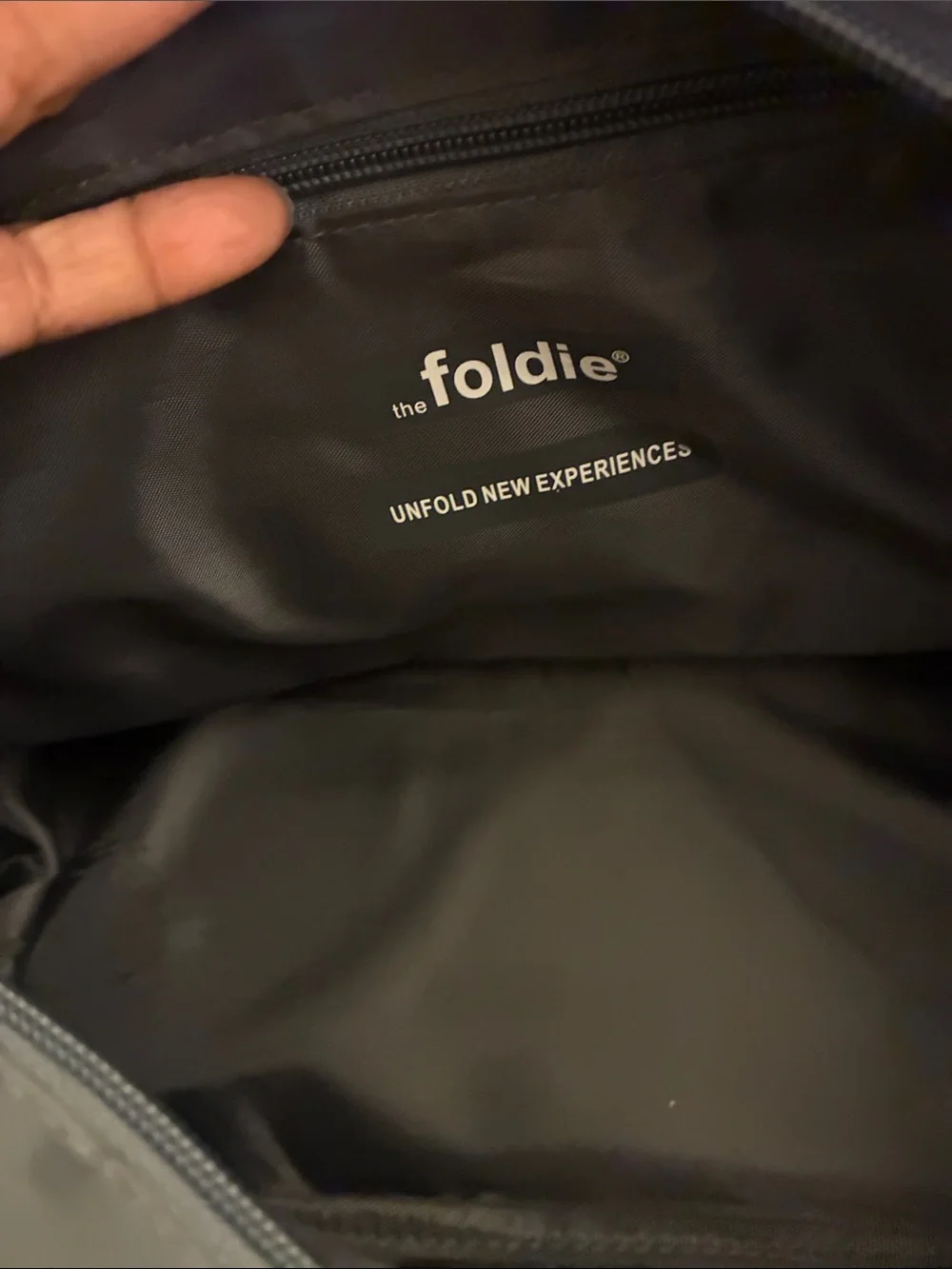 NWOT The Foldie Black Duffel Bag with Front Pocket-Great bag!!!